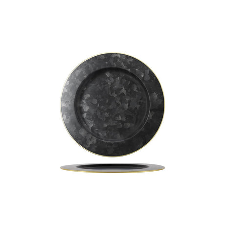 Chef Inox Coney Is Galv Black Rnd Plate Wide Rim 230Mm Gold