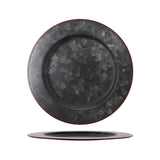 Chef Inox Coney Is Galv Black Round Plate Wide Rim 280Mm Red