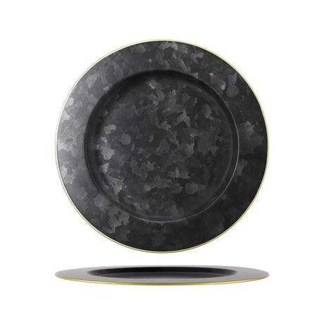 Chef Inox Coney Is Galv Black Rnd Plate Wide Rim 280Mm Gold