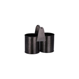 Chef Inox Coney Is Galv Black Dual Pot Caddy 240X120X140Mm
