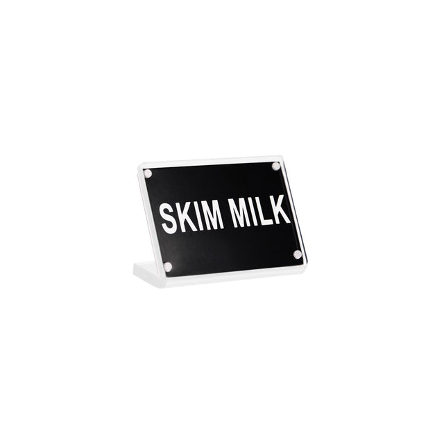 Buffet Sign- Acrylic W/S/S Magnet Plate "Skim Milk"