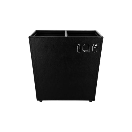 9000-02 - Noble & Price Recycle Waste Bin 2x 3.8L Black 305x245x292mm