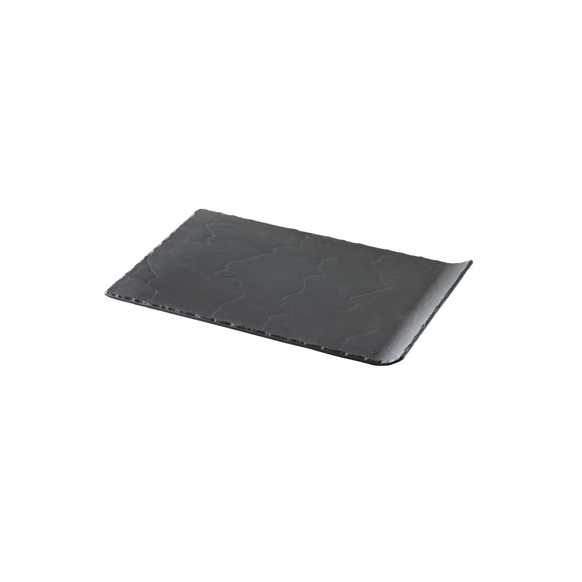 93752 - Revol Basalt Rectangular Plate W/Curved Edge 332x200mm Slate (Sold in sets of 3)