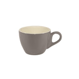 Brew-French Grey/White Large Flat White Cup 220ml (Sold in sets of 6)