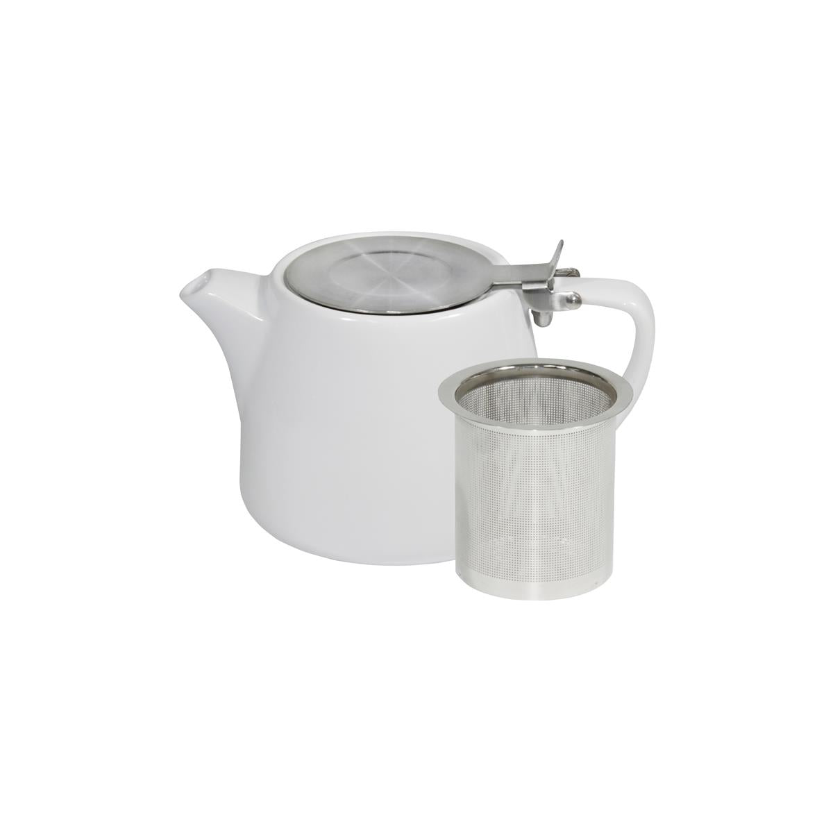 Brew-White Stackable Teapot 500ml Ss Infuser/Lid (Sold in sets of 2)