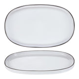RV652864 - Revol Caractere Oval Dish 465x287x30mm White Cumulus