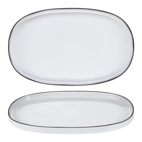 RV652864 - Revol Caractere Oval Dish 465x287x30mm White Cumulus