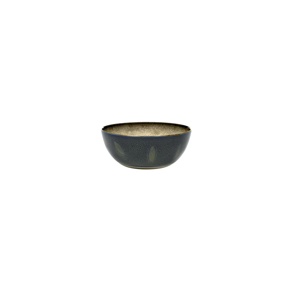 Terres De Reves Round Bowl 137X60Mm Misty Grey/Dark Blue