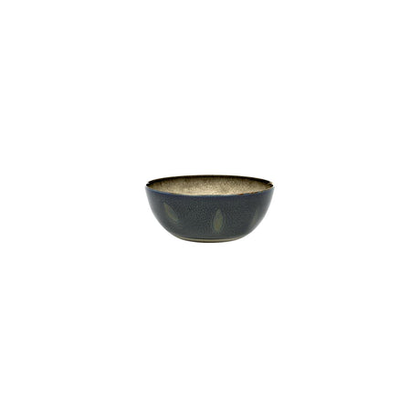 Terres De Reves Round Bowl 137X60Mm Misty Grey/Dark Blue