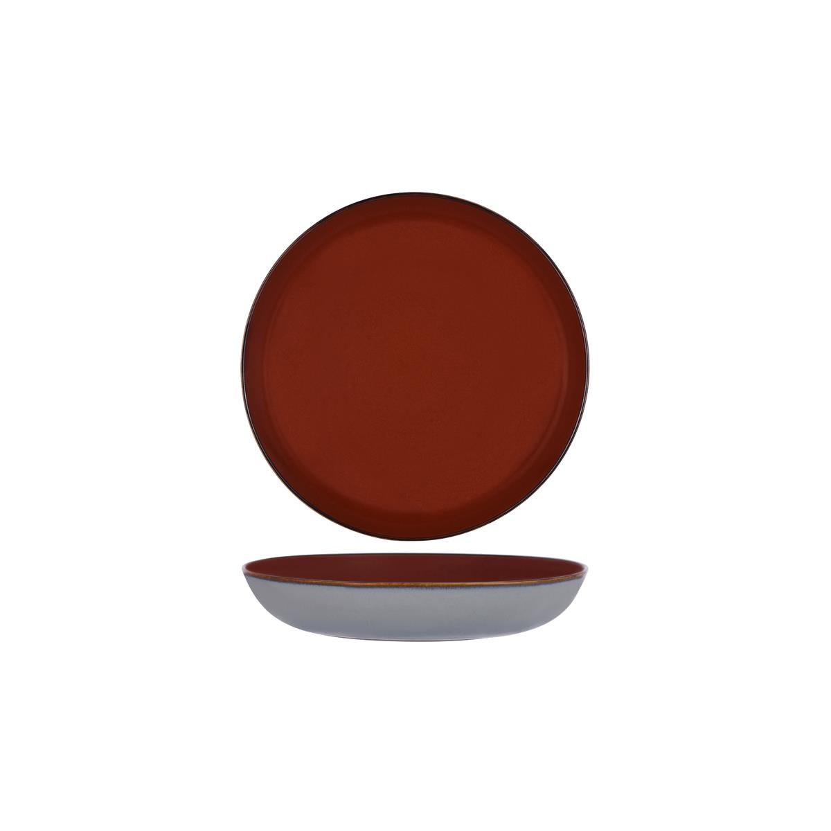 Terres De Reves Round Pasta Plate 235X45Mm Rust/Smokey Blue