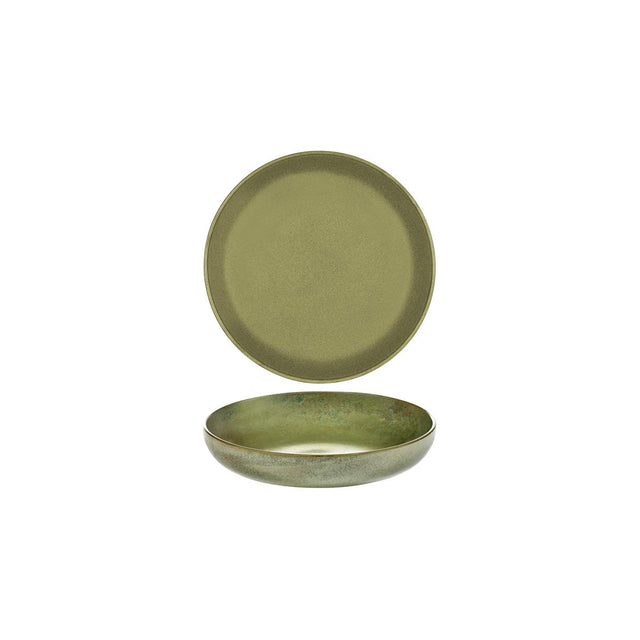 Serax Surface Round Deep Plate 210X40Mm Camogreen