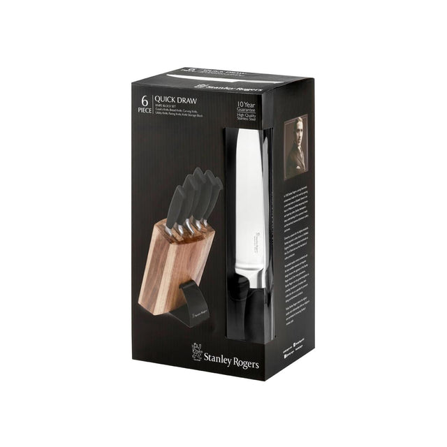 SR41371 - Stanley Rogers Quikdraw Knife Block Set 6Pc Set of 4 (Sold in sets of 4)