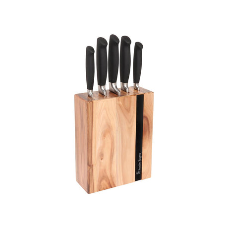 SR41372 - Stanley Rogers Black Flash Knife Block Set 6Pc Set of 2 (Sold in sets of 2)