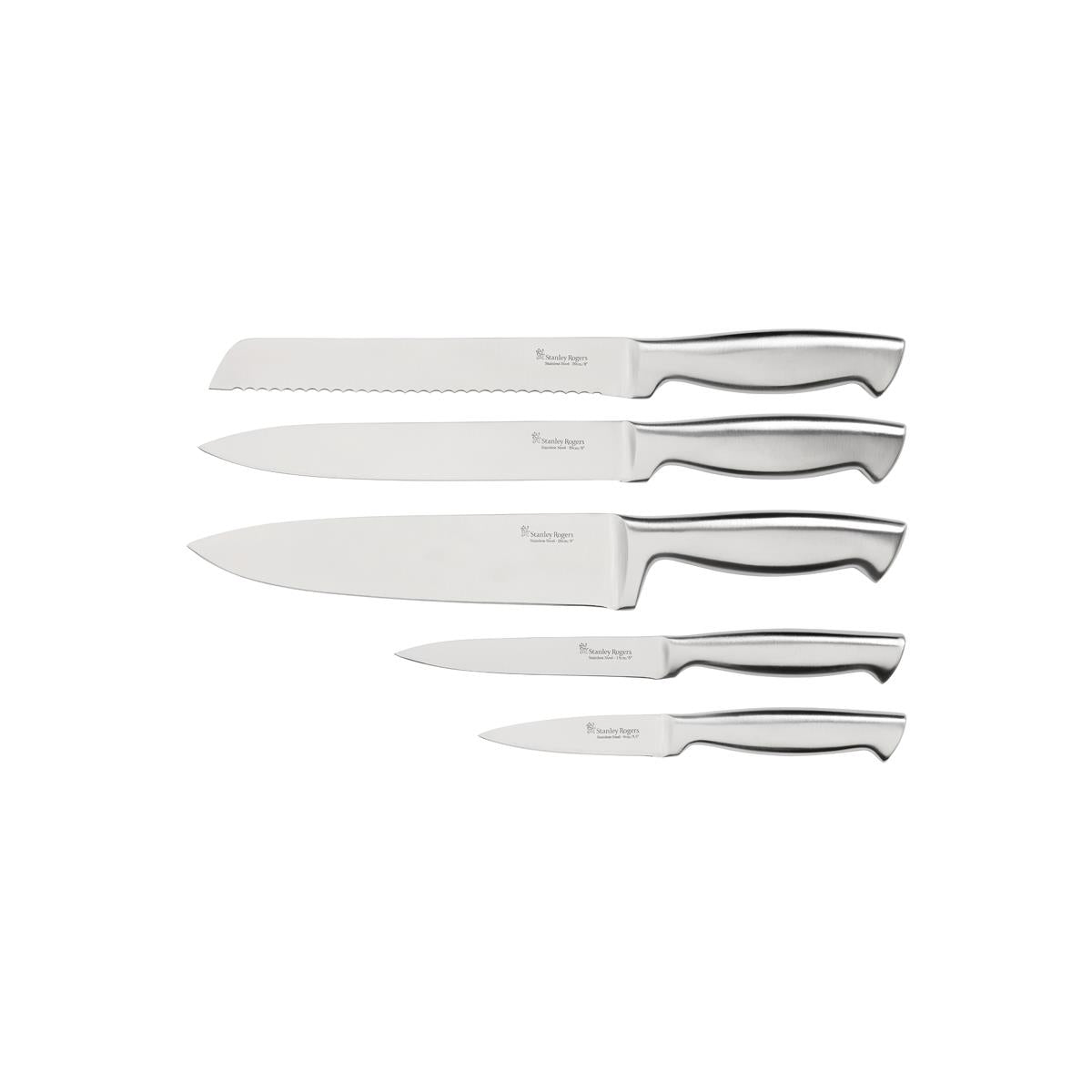 SR41410 - Stanley Rogers Acacia Black Knife Block Set 6Pc Set of 2 (Sold in sets of 2)