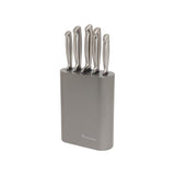 SR41416 - Stanley Rogers Vertical Oval Metallic Pewter Knife Blk 6Pc (Sold in sets of 2)