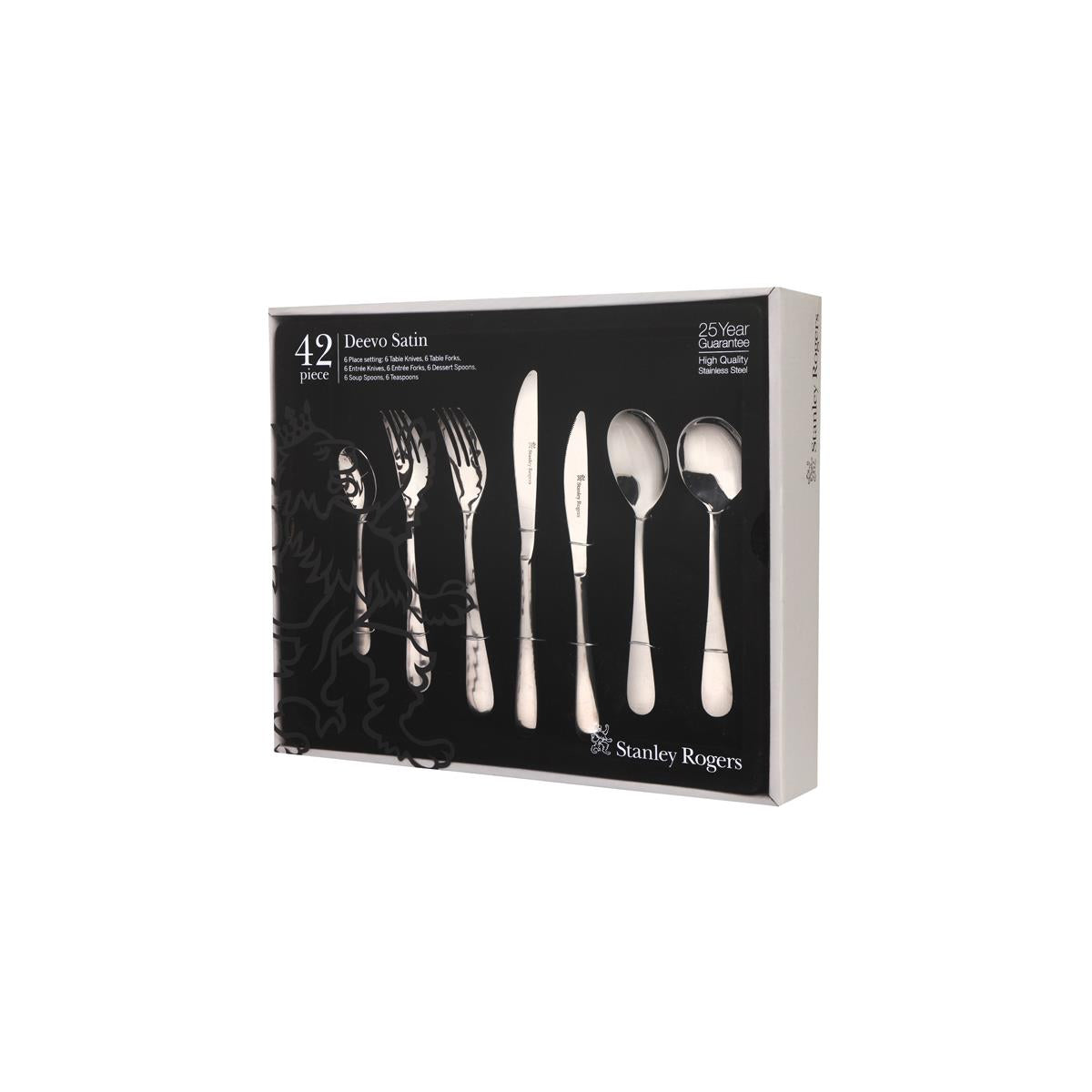 SR50502 - Stanley Rogers Deevo Satin 42Pc Cutlery Set (Sold in sets of 8)