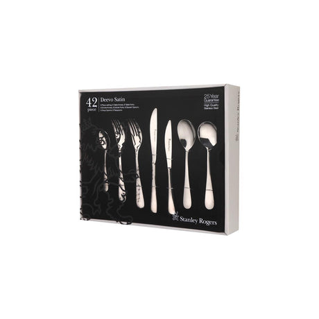 SR50502 - Stanley Rogers Deevo Satin 42Pc Cutlery Set (Sold in sets of 8)
