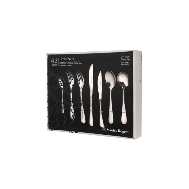 SR50502 - Stanley Rogers Deevo Satin 42Pc Cutlery Set (Sold in sets of 8)