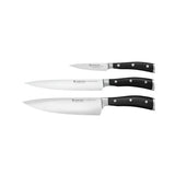 Wusthof Classic Ikon Black Knife Set 3 Piece (1120360301W)