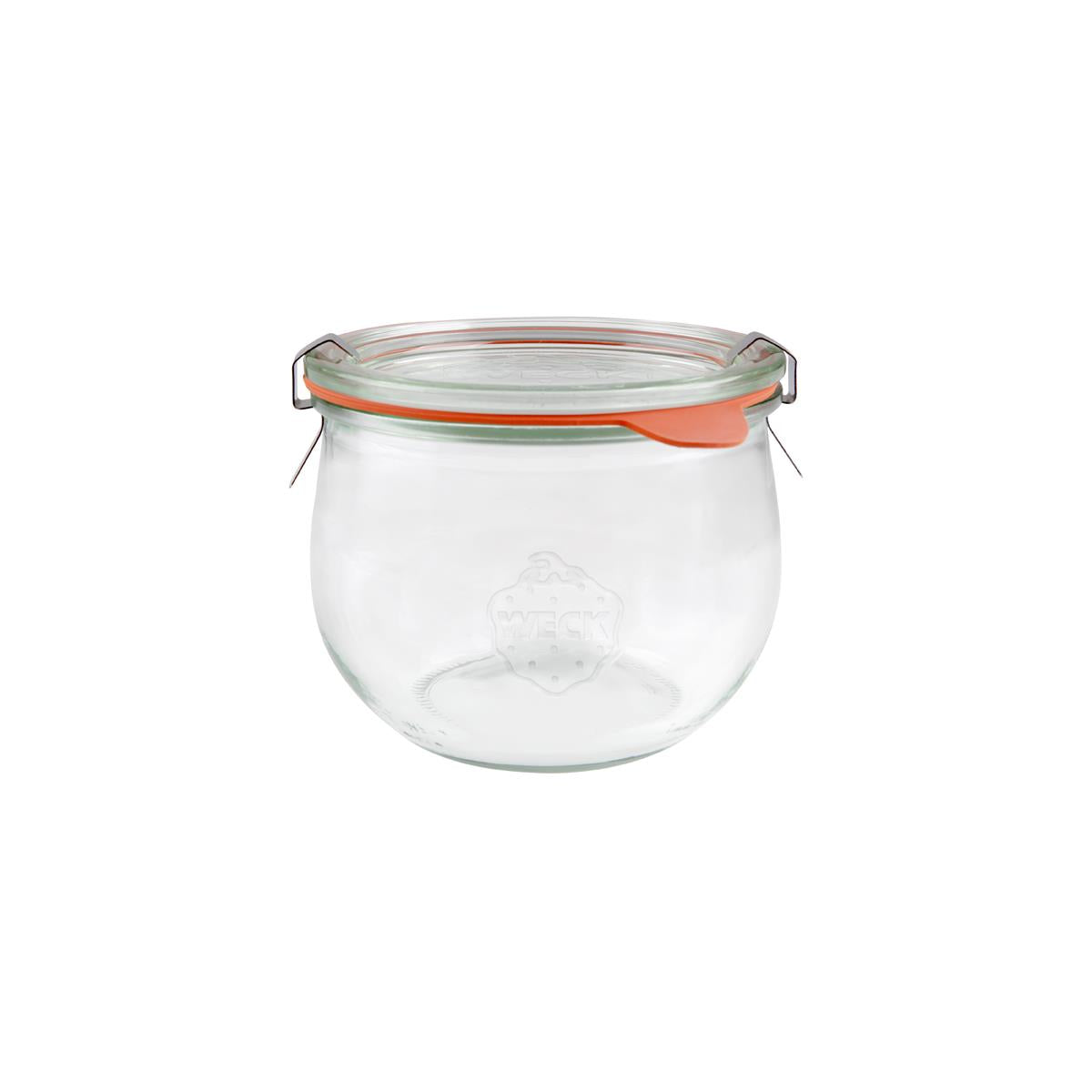 Complete Weck Tulip Glass Jar W/Lid 580ml 100x85mm(744) (Sold in sets of 6)