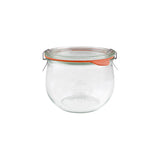 Complete Weck Tulip Glass Jar W/Lid 580ml 100x85mm(744) (Sold in sets of 6)