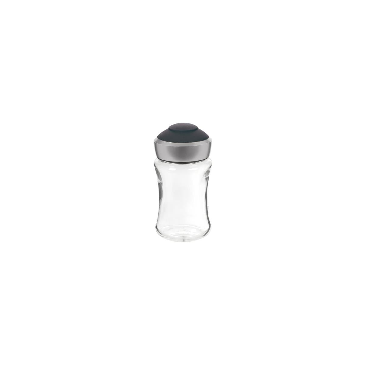 Trudeau Pop Cheese Shaker-Black 300Gs W/Silicone Lid (Sold in sets of 6)