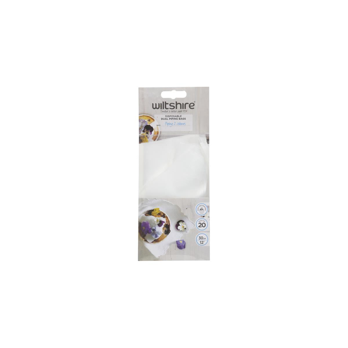 Wiltshire Dual Piping Bag-Disposable 300Mm 20Pk Pack of 6 (Sold in sets of 6)