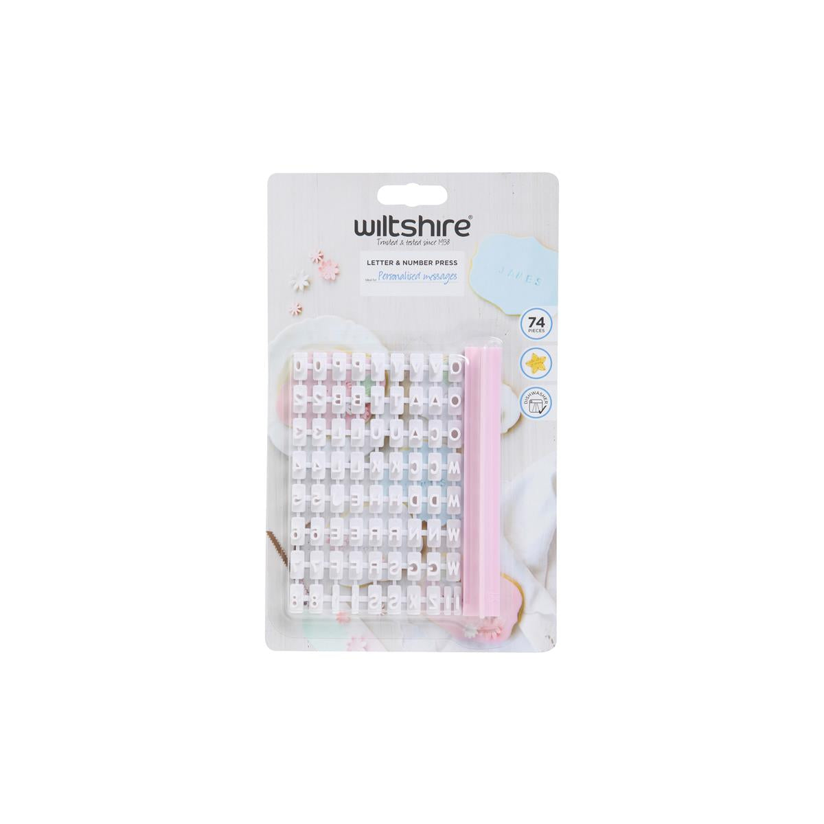 Wiltshire Letter Press 74Pc Set Set of 6 (Sold in sets of 6)