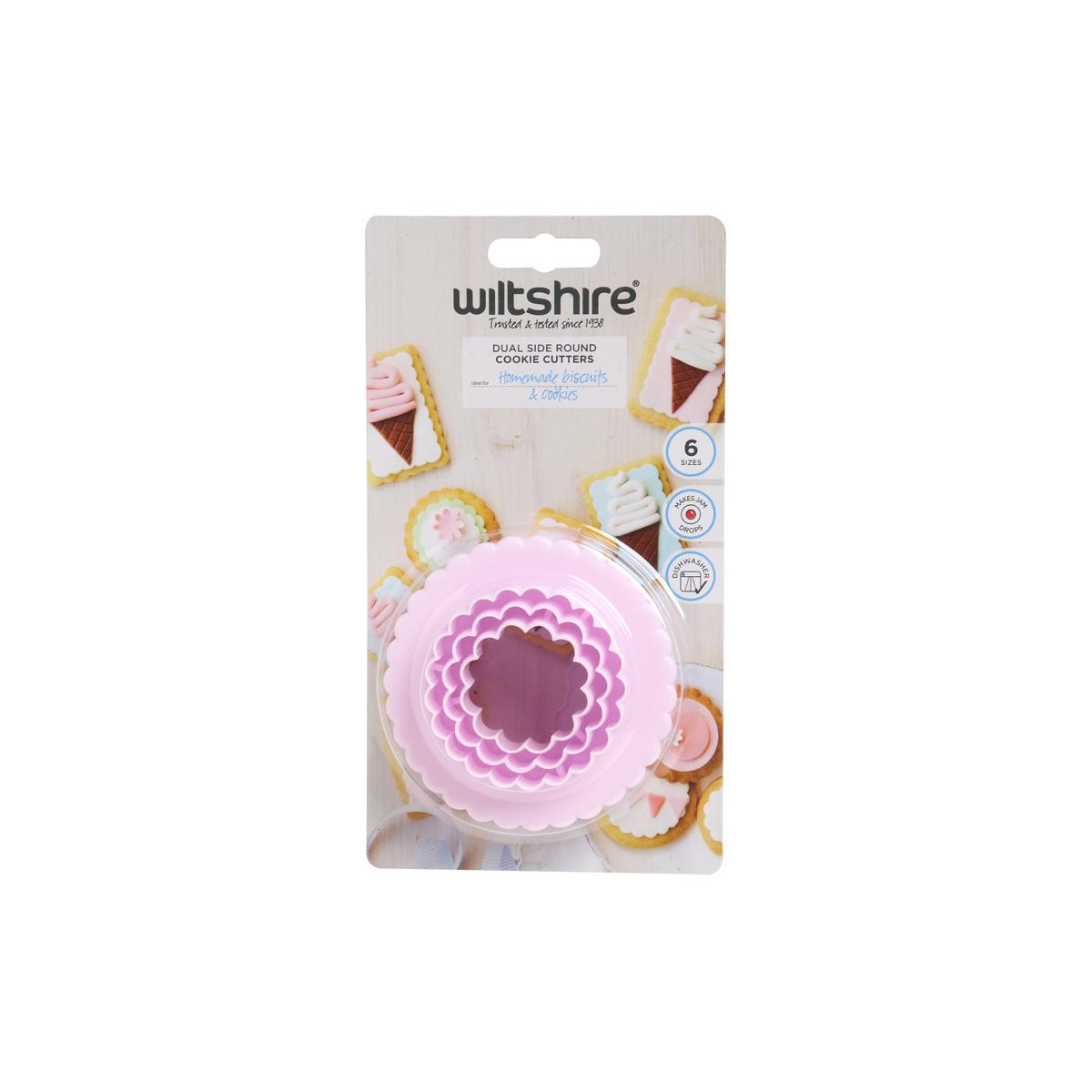 Wiltshire Dual Sided Cookie Cutters Round 3Pc Set Set of 6 (Sold in sets of 6)
