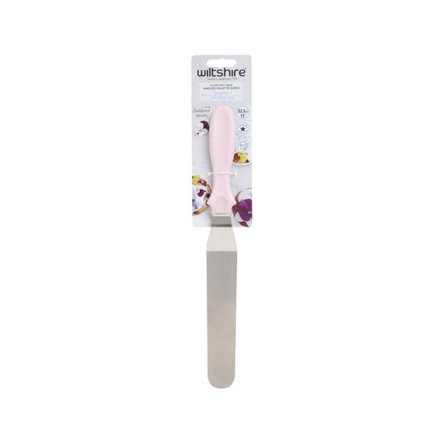 Wiltshire Angled Spatula-S/S 325Mm W/Pink Handle