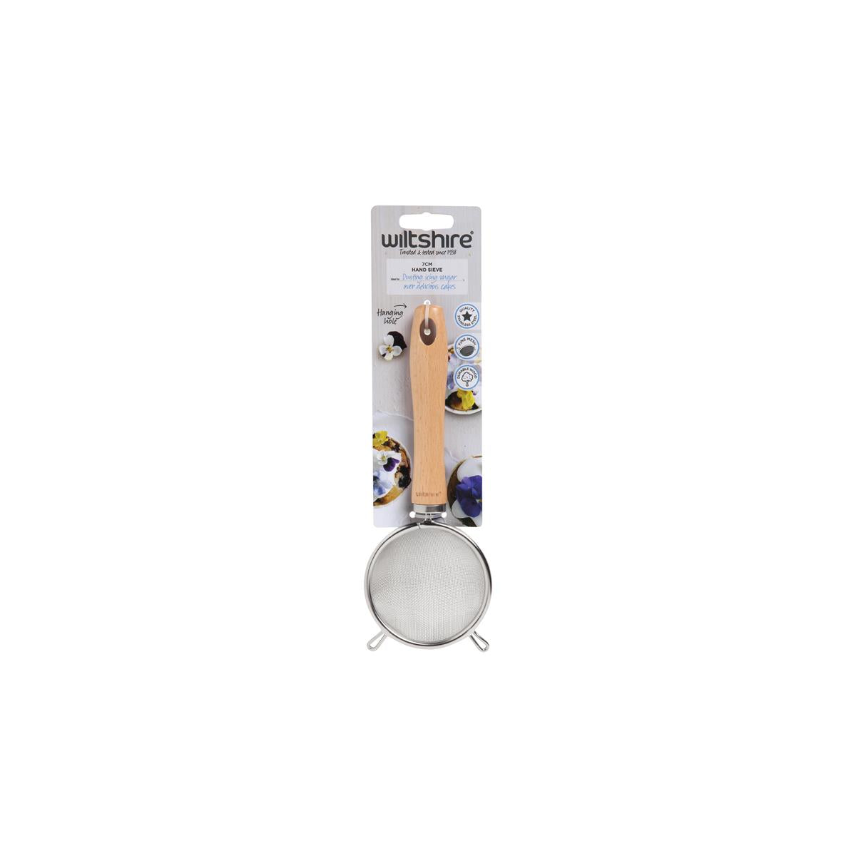 Wiltshire Strainer 70mm W/Beechwood Handle (Sold in sets of 6)