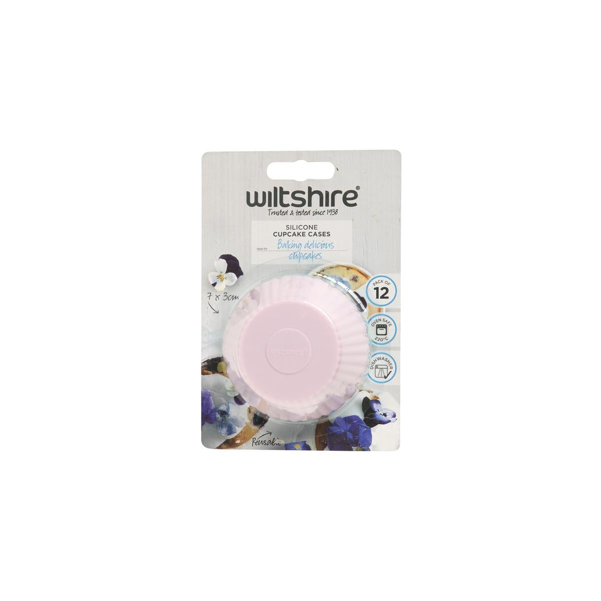 Wiltshire Cupcake Cases-Silicone 12Pk 70x30mm Pack of 6 (Sold in sets of 6)