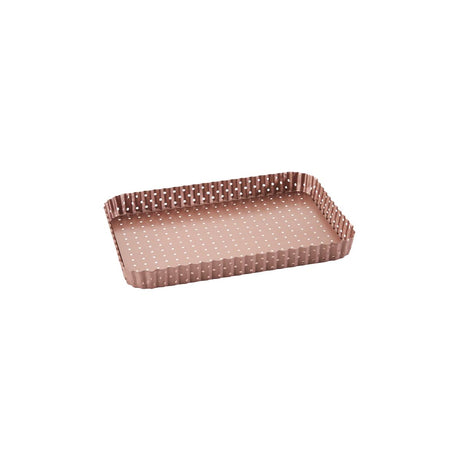 Wiltshire Quiche Pan-Perf Fluted Rose 305X200X30Mm L/Bse N/S