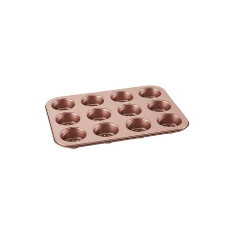 Wiltshire Quiche Pan-Rect Perf 12 Cup Rose Gold Non-Stick