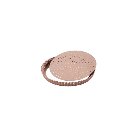 Wiltshire Quiche Pan-Round Perf Rose Gold 240X25Mm