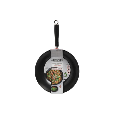 Wiltshire Soho Wok- Carbon Steel Blk 300Mm Non-Stick