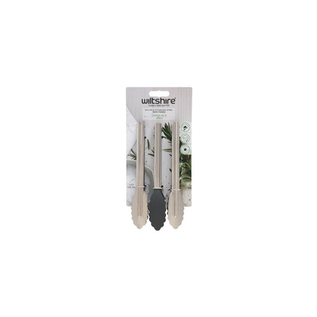 Wiltshire Mini Tongs-S/S & Nylon Head 180Mm 3Pc Set
