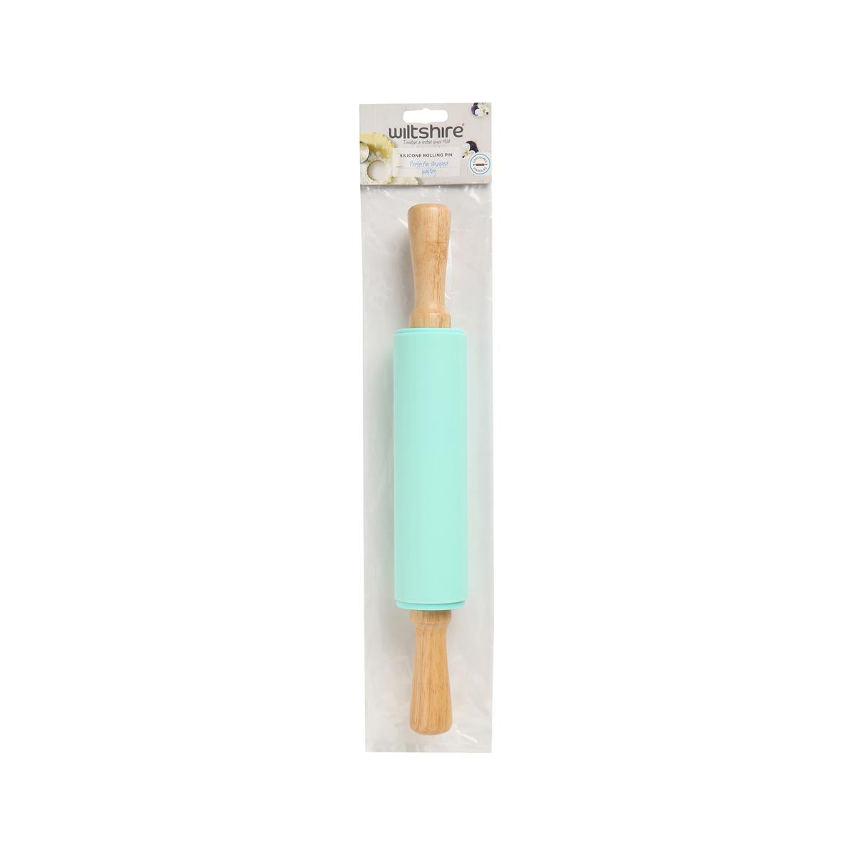 Wiltshire Rolling Pin-Silicone 385Mm W/Wood Handles
