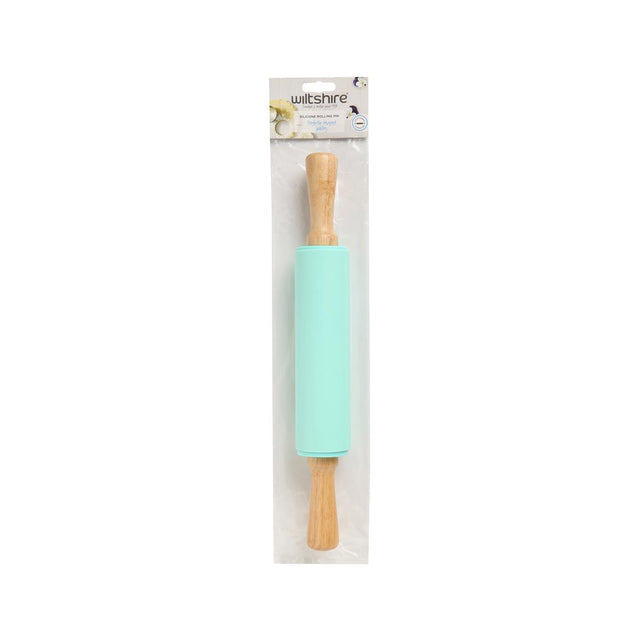 Wiltshire Rolling Pin-Silicone 385Mm W/Wood Handles