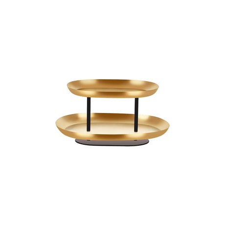 Chef Inox 2-Tier Seafood Stand Ss/Iron 380X260X195Mm Brass