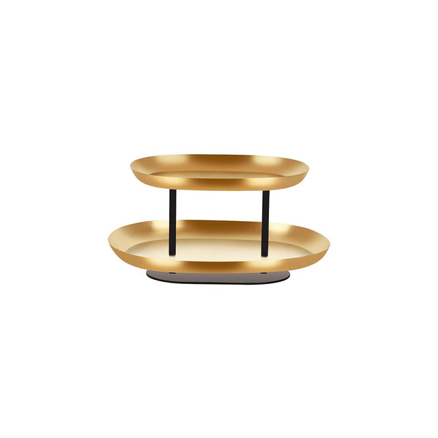 Chef Inox 2-Tier Seafood Stand Ss/Iron 380X260X195Mm Brass
