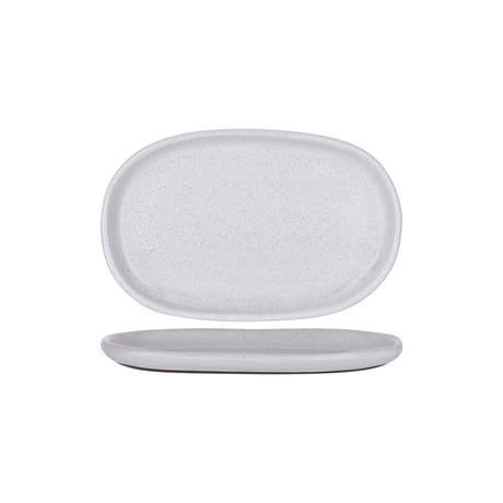 Tablekraft Naturals Ash Grey Oval Plate 310X200X28Mm Clay