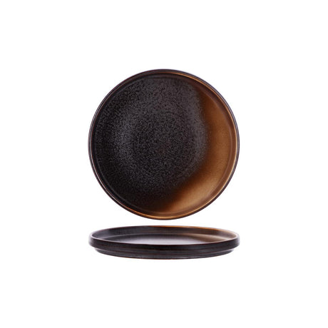 Tablekraft Urban Round Rim Plate 210X22Mm Coffee Dust