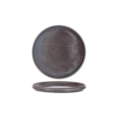 Tablekraft Urban Round Rim Plate 210X22Mm Greystone Blue