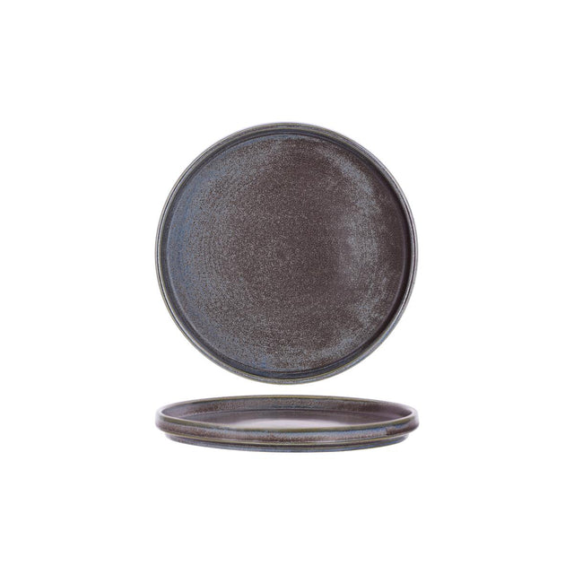 Tablekraft Urban Round Rim Plate 210X22Mm Greystone Blue