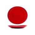 Tablekraft Artistica Oval Plate 250X220X33Mm Reactive Red