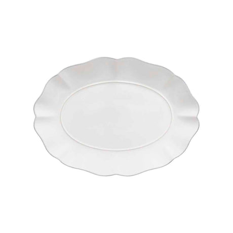301756 - Costa Nova Rosa Oval Platter 288x400x42mm White (Daa401-Whi)