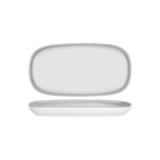 Tablekraft Bistro Rect Coupe Platter 350x186mm Frosted Steel (Sold in sets of 3)