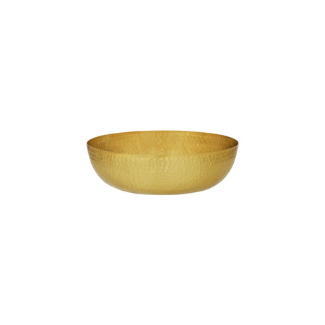 Chef Inox Round Serving/Seafood Bowl Hammered 250Mm Brass