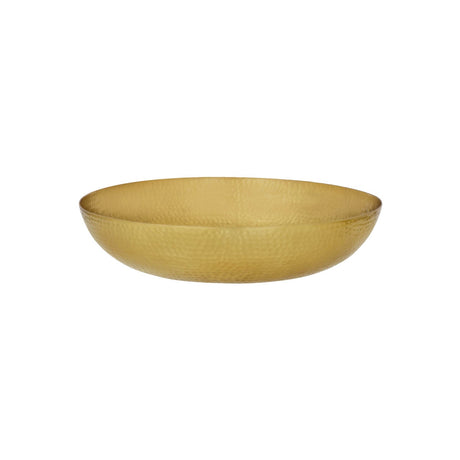 Chef Inox Round Serving/Seafood Bowl Hammered 350Mm Brass